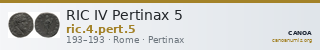RIC IV Pertinax 5 — CANOA