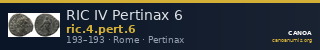 RIC IV Pertinax 6 — CANOA