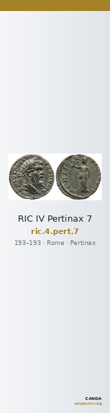 RIC IV Pertinax 7 — CANOA