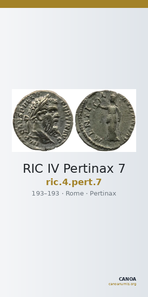 RIC IV Pertinax 7 — CANOA