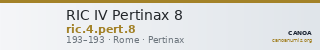 RIC IV Pertinax 8 — CANOA