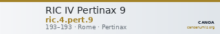 RIC IV Pertinax 9 — CANOA