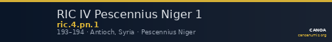 RIC IV Pescennius Niger 1 — CANOA
