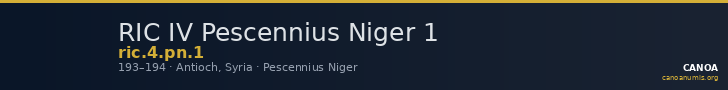 RIC IV Pescennius Niger 1 — CANOA