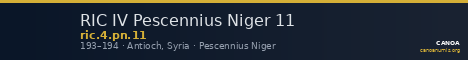 RIC IV Pescennius Niger 11 — CANOA