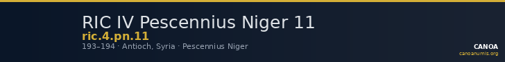 RIC IV Pescennius Niger 11 — CANOA