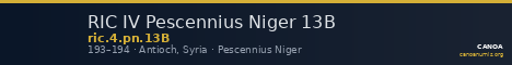 RIC IV Pescennius Niger 13B — CANOA