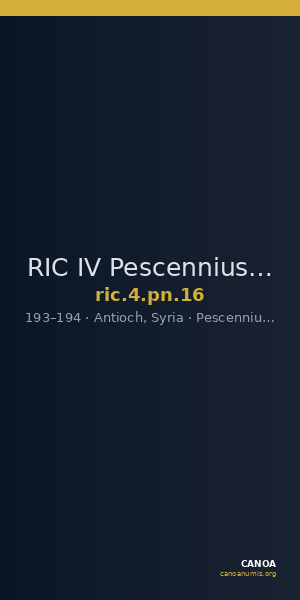 RIC IV Pescennius Niger 16 — CANOA