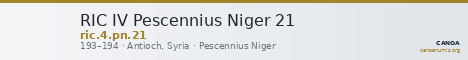 RIC IV Pescennius Niger 21 — CANOA