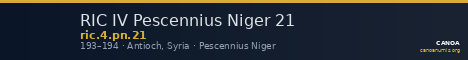RIC IV Pescennius Niger 21 — CANOA
