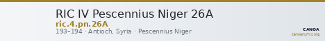 RIC IV Pescennius Niger 26A — CANOA