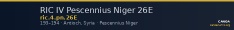 RIC IV Pescennius Niger 26E — CANOA
