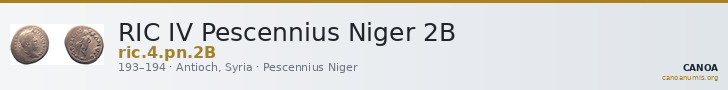 RIC IV Pescennius Niger 2B — CANOA