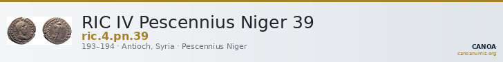 RIC IV Pescennius Niger 39 — CANOA