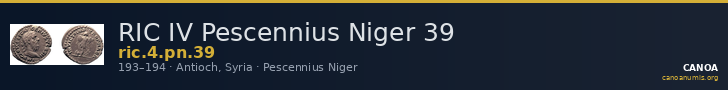 RIC IV Pescennius Niger 39 — CANOA