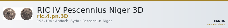 RIC IV Pescennius Niger 3D — CANOA