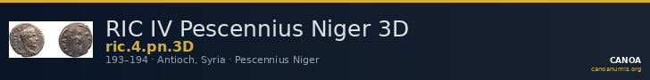RIC IV Pescennius Niger 3D — CANOA