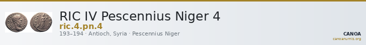 RIC IV Pescennius Niger 4 — CANOA