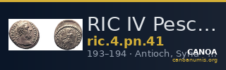 RIC IV Pescennius Niger 41 — CANOA