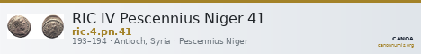 RIC IV Pescennius Niger 41 — CANOA