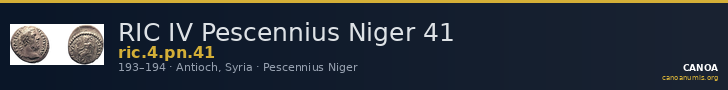 RIC IV Pescennius Niger 41 — CANOA