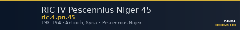 RIC IV Pescennius Niger 45 — CANOA