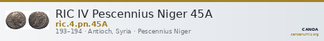 RIC IV Pescennius Niger 45A — CANOA
