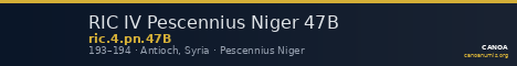 RIC IV Pescennius Niger 47B — CANOA