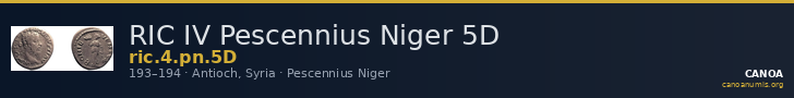 RIC IV Pescennius Niger 5D — CANOA