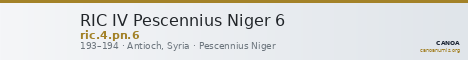 RIC IV Pescennius Niger 6 — CANOA