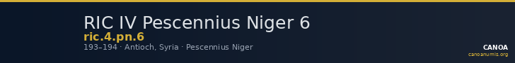 RIC IV Pescennius Niger 6 — CANOA