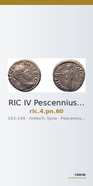 RIC IV Pescennius Niger 60 — CANOA