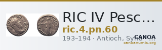 RIC IV Pescennius Niger 60 — CANOA