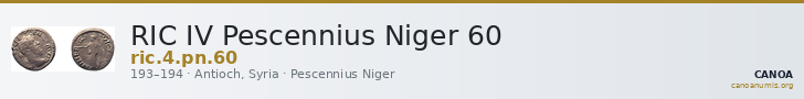 RIC IV Pescennius Niger 60 — CANOA