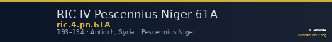RIC IV Pescennius Niger 61A — CANOA