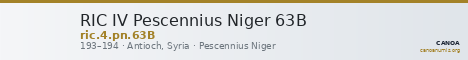RIC IV Pescennius Niger 63B — CANOA