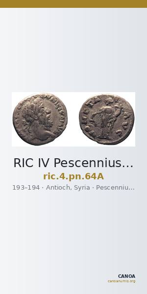 RIC IV Pescennius Niger 64A — CANOA