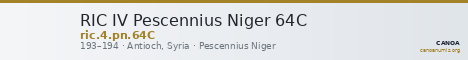RIC IV Pescennius Niger 64C — CANOA