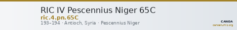 RIC IV Pescennius Niger 65C — CANOA