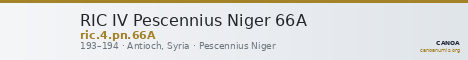 RIC IV Pescennius Niger 66A — CANOA