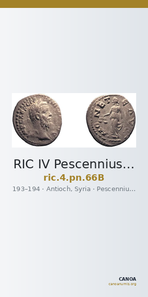 RIC IV Pescennius Niger 66B — CANOA