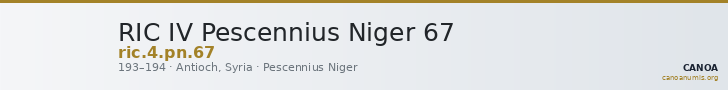 RIC IV Pescennius Niger 67 — CANOA