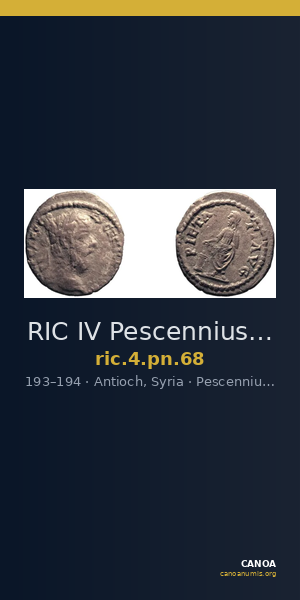 RIC IV Pescennius Niger 68 — CANOA