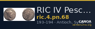 RIC IV Pescennius Niger 68 — CANOA