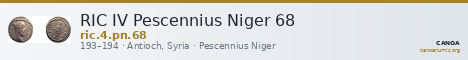 RIC IV Pescennius Niger 68 — CANOA