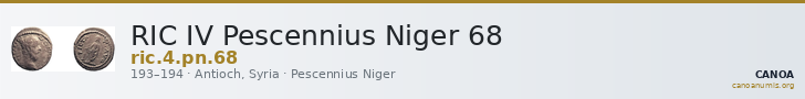 RIC IV Pescennius Niger 68 — CANOA