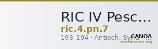 RIC IV Pescennius Niger 7 — CANOA
