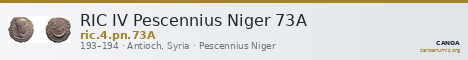 RIC IV Pescennius Niger 73A — CANOA
