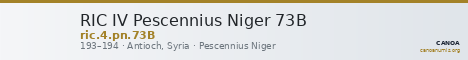 RIC IV Pescennius Niger 73B — CANOA