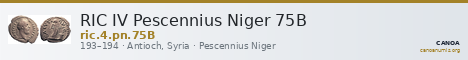 RIC IV Pescennius Niger 75B — CANOA